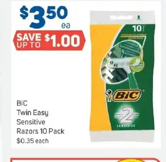 Foodland BiC Twin Easy Sensitive Razors 10 Pack offer