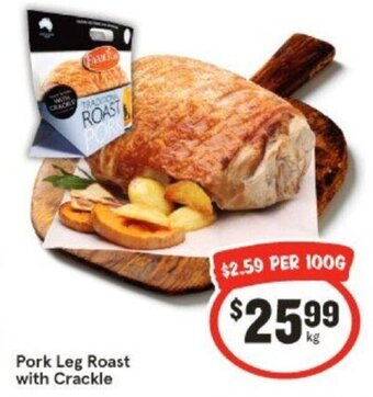 IGA Pork Leg Roast with Crackle offer