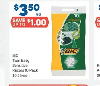 Foodland BiC Twin Easy Sensitive Razors each offer