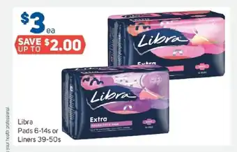 Foodland Libra Pads 6-14s or Liners 39-50s offer