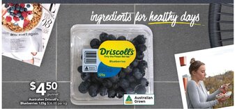 Drakes Australian Driscoll's Blueberries 125g offer
