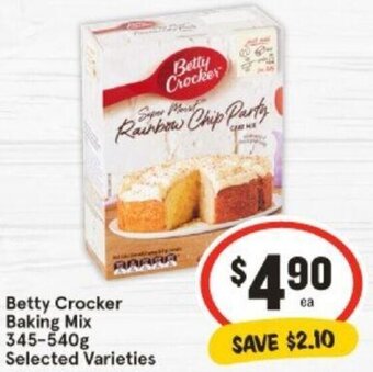 IGA Betty Crocker Baking Mix 345-540g Selected Varieties offer