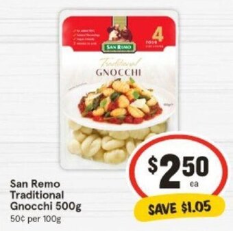IGA San Remo Traditional Gnocchi 500g offer