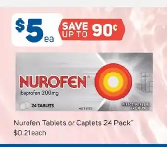 Foodland Nurofen Tablets or Caplets each offer