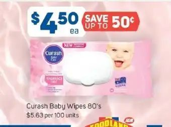 Foodland Curash Baby Wipes 100 units offer