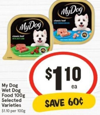 IGA My Dog Wet Dog Food 100g Selected Varieties offer