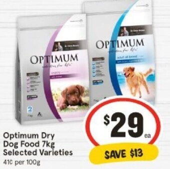 IGA Optimum Dry Dog Food 7kg Selected Varieties offer