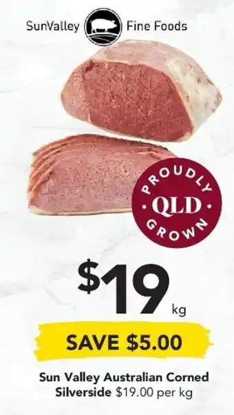 Drakes Sun Valley Australian Corned Silverside per kg offer