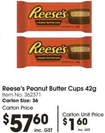 Reese's Peanut Butter Cups 42g