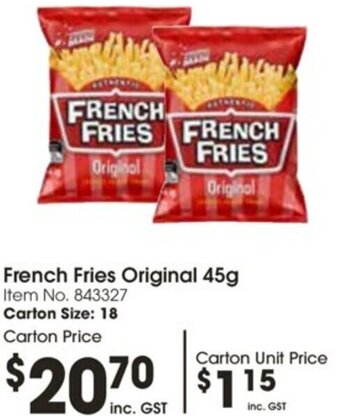 French Fries Original 45g