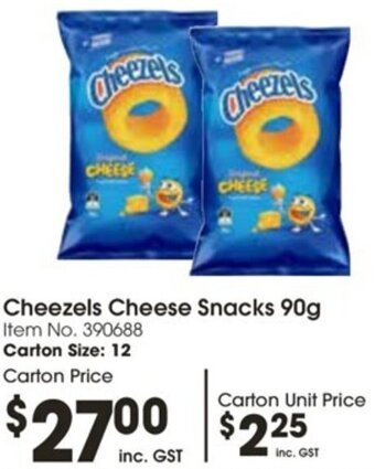 Campbells Wholesale Cheezels Cheese Snacks 90g offer
