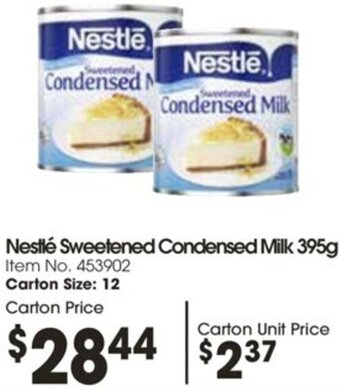 Campbells Wholesale Nestlé Sweetened Condensed Milk 395g offer