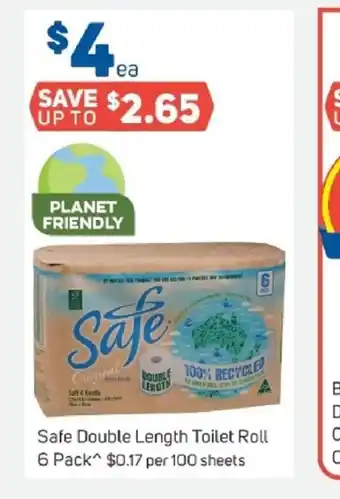 Foodland Safe Double Length Toilet Roll 6 pack offer