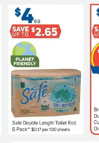 Foodland Safe Double Length Toilet Roll 100 sheets offer