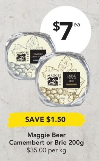 Drakes Maggie Beer Camembert or Brie 200g offer