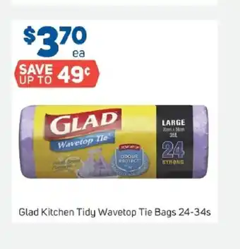 Glad Kitchen Tidy Wavetop Tie Bags 24-34s