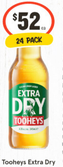 IGA Liquor Tooheys Extra Dry 24 PACK offer