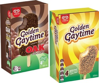 IGA Streets golden gaytime ice cream 4 pack selected varieties offer