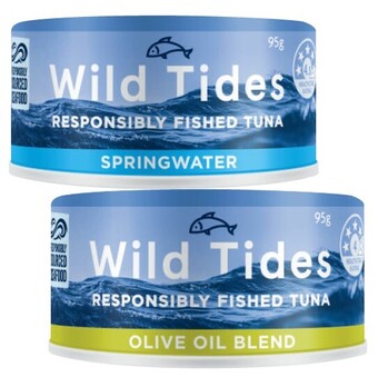 Coles Wild tides tuna 95g offer