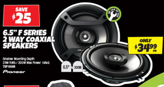 Autobarn 6.5" F SERIES 2 WAY COAXIAL SPEAKERS offer