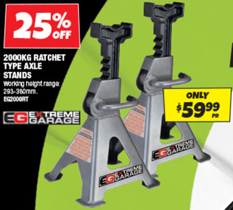 2000KG RATCHET TYPE AXLE STANDS