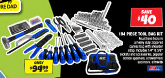 Autobarn 194 PIECE TOOL BAG KIT offer