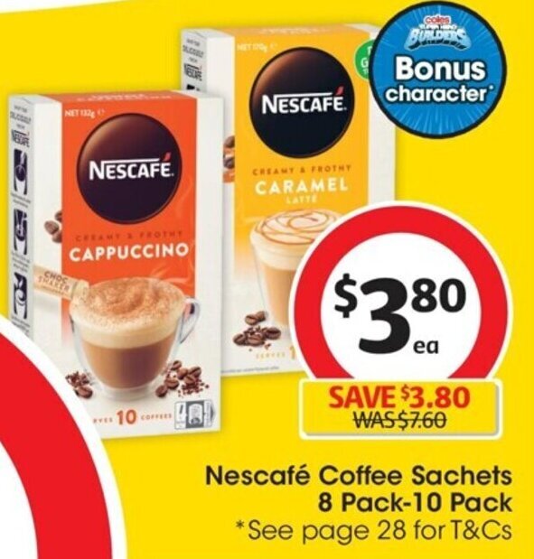 Nescafé Coffee Sachets 8 Pack10 Pack * offer at Coles