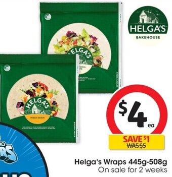 Coles Helga's Wraps 445g-508g offer