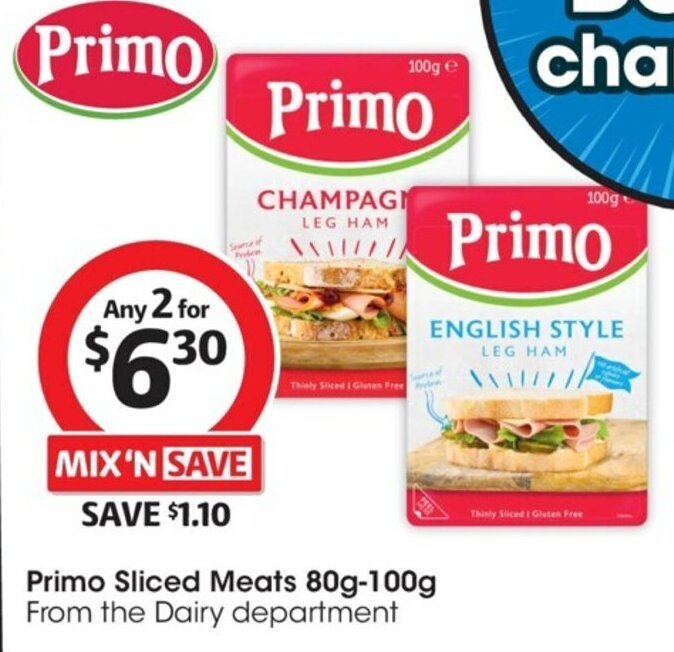 Primo Sliced Meats 80g100g From the Dairy department offer at Coles