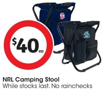 Coles NRL Camping Stool offer
