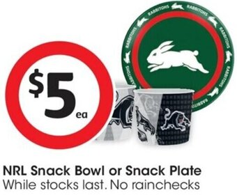 Coles NRL Snack Bowl or Snack Plate offer