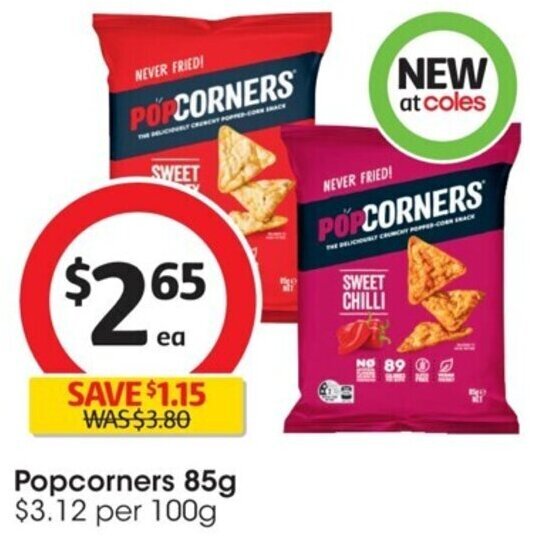 Popcorners 85g offer at Coles