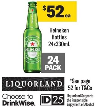 Coles Heineken Bottles 24x330mL offer