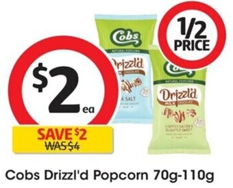 Coles Cobs Drizzl'd Popcorn 70g-110g offer