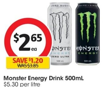 Coles Monster Energy Drink 500mL offer