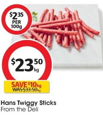 Coles Hans Twiggy Sticks offer