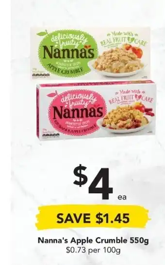Drakes Nanna's Apple Crumble 550g offer