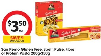San Remo Gluten Free, Spelt, Pulse, Fibre or Protein Pasta 200g-350g