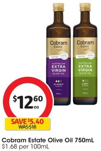 Coles Cobram Estate Olive Oil 750mL offer