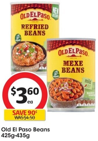 Coles Old El Paso Beans 425g-435g offer