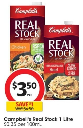 Coles Campbell's Real Stock 1 Litre offer