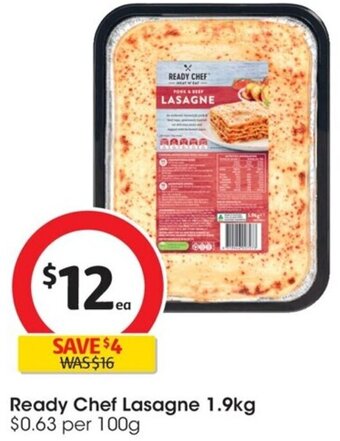 Coles Ready Chef Lasagne 1.9kg offer