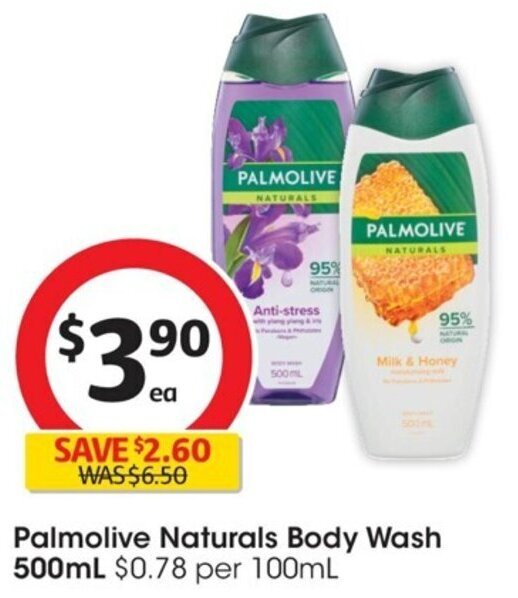Palmolive Naturals Body Wash 500mL offer at Coles