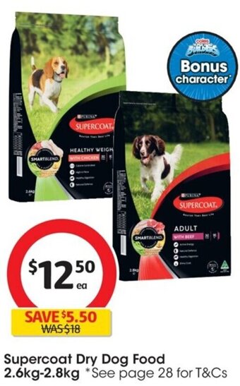 Coles Supercoat Dry Dog Food 2.6kg-2.8kg offer