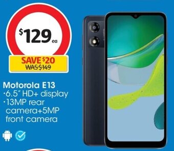 Coles Motorola E13 offer