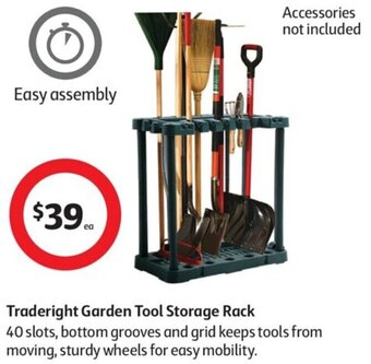 Coles Traderight Garden Tool Storage Rack offer