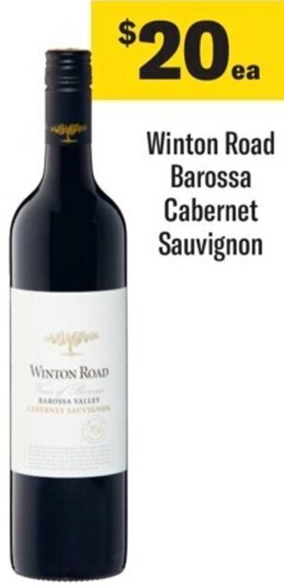 Coles Winton Road Barossa Cabernet Sauvignon offer
