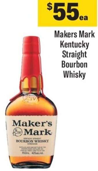 Coles Makers Mark Kentucky Straight Bourbon Whisky offer