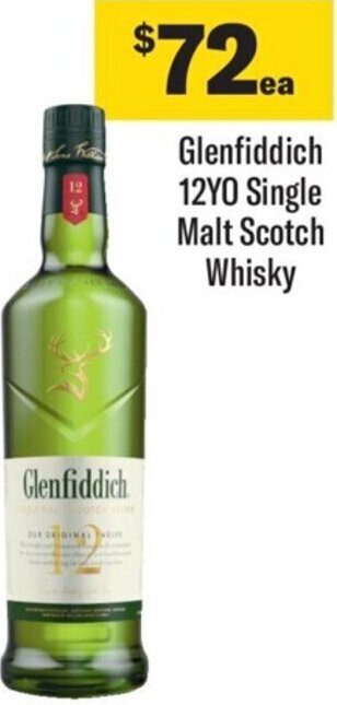 Coles Glenfiddich 12YO Single Malt Scotch Whisky offer