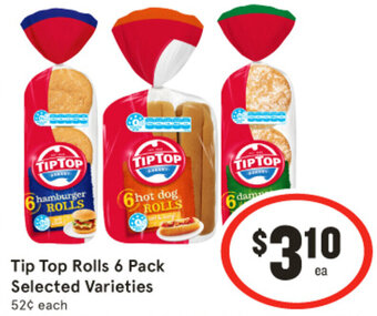 IGA Tip Top Rolls 6 Pack Selected Varieties offer